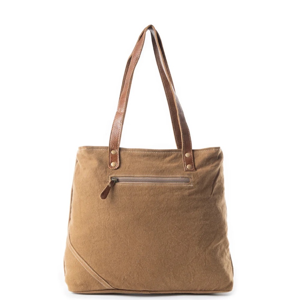 Myra Bag Brown and Black Tote - Picture 2 of 5